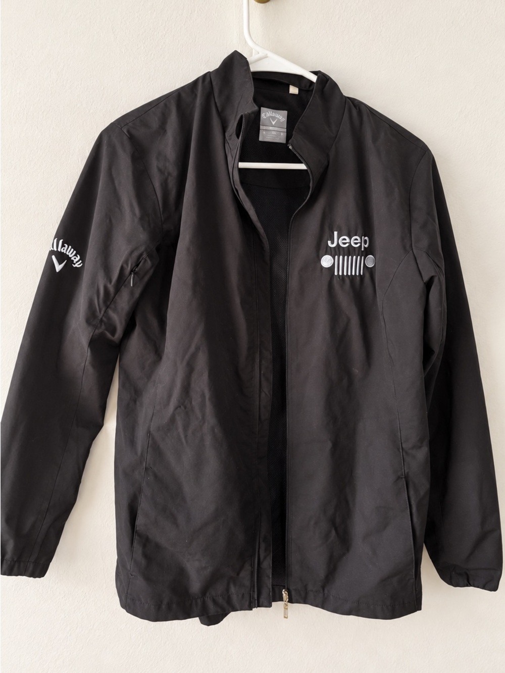 Callaway custom Jeep embroidered Black Lightweight Zip Jacket